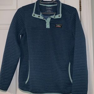 LL bean half button sweater